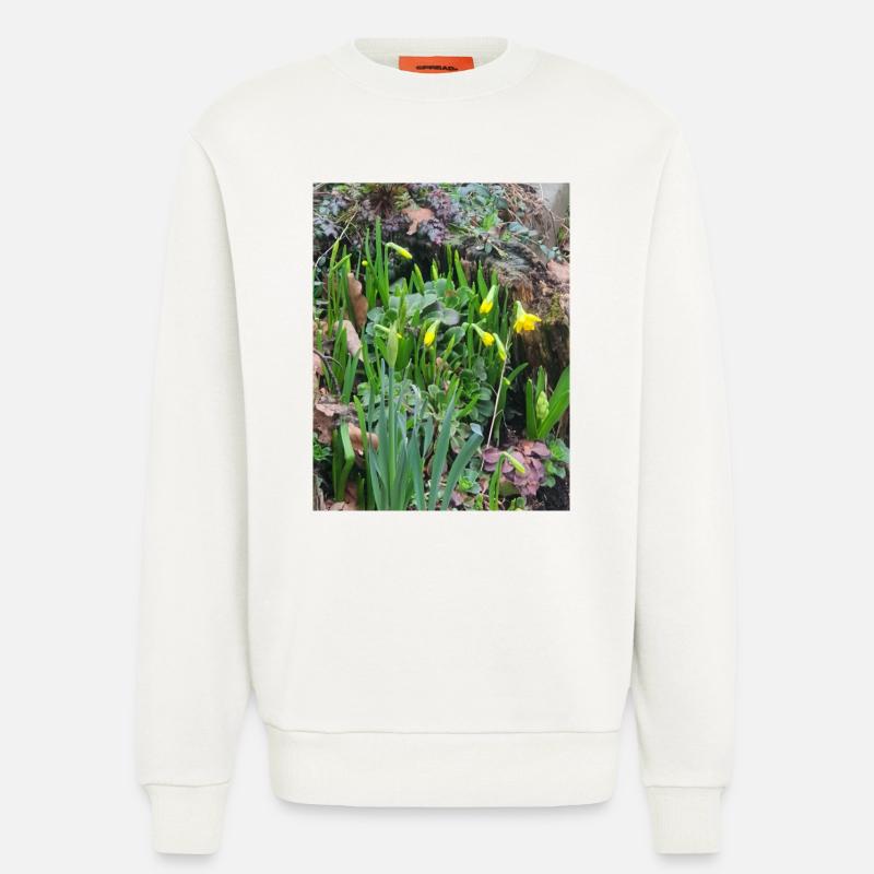 EC Flowers I Daffodil I Gift I Spring - Sweatshirt - made by SPREAD  - OFF WHITE