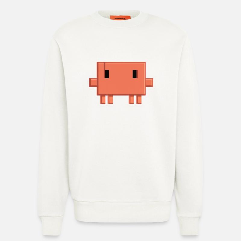 Claude Code Pixel AI Maskottchen-Entwickleraufkleber - Sweatshirt - made by SPREAD  - OFF WHITE