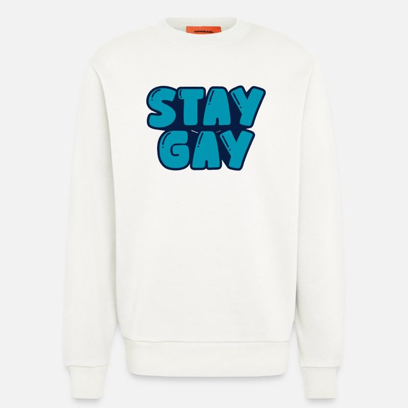 Bleib schwul - Sweatshirt - made by SPREAD  - OFF WHITE