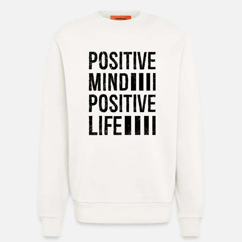 Positiver Geist positives Leben - Sweatshirt - made by SPREAD - OFF WHITE