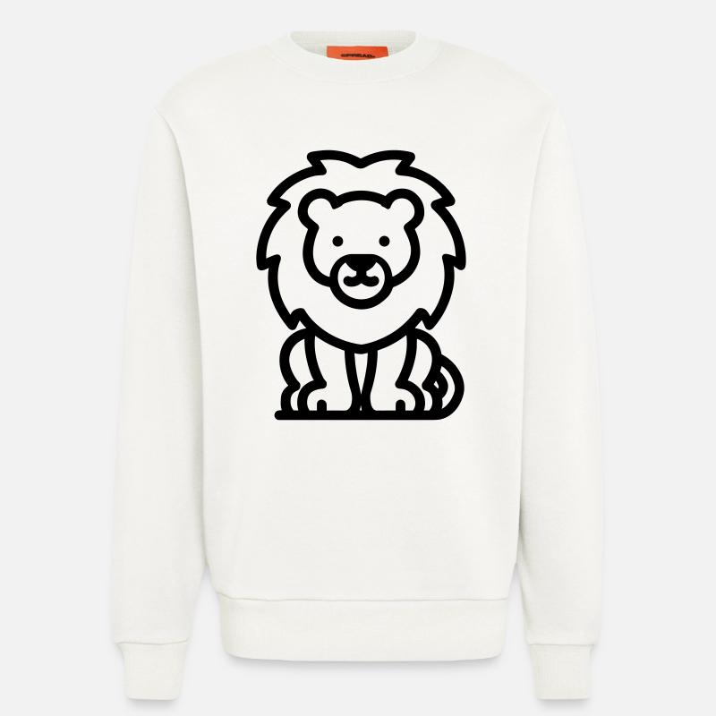 Löwe - Sweatshirt - made by SPREAD  - OFF WHITE