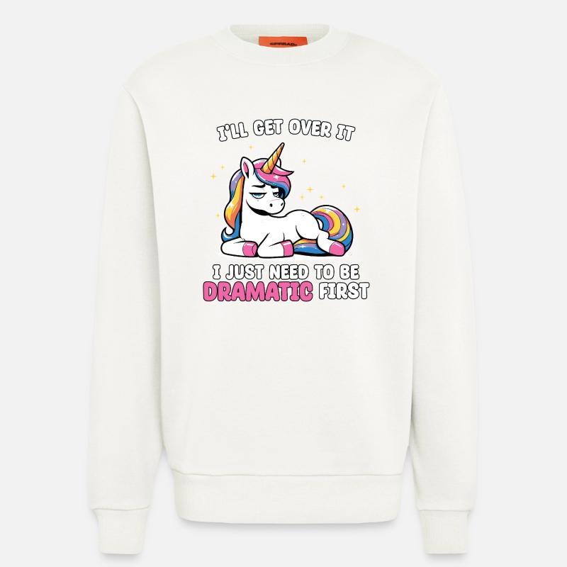 Dramatisch Erst: Einhorn Humor - Sweatshirt - made by SPREAD  - OFF WHITE