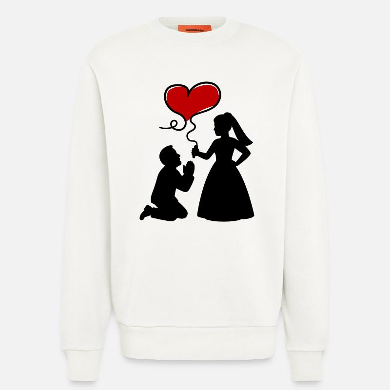 Brautpaar Ehepaar Hochzeit - Sweatshirt - made by SPREAD - OFF WHITE