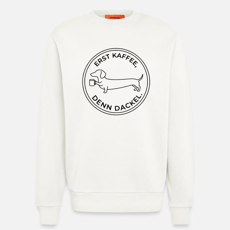 erst kaffee denn dackel - Sweatshirt - made by SPREAD  - OFF WHITE