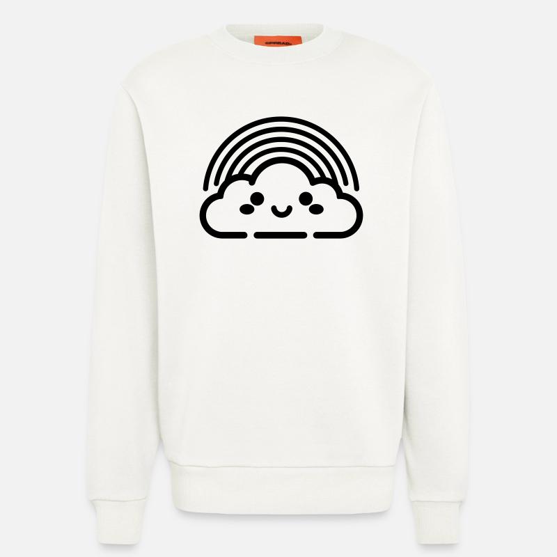 Regenbogen - Sweatshirt - made by SPREAD  - OFF WHITE