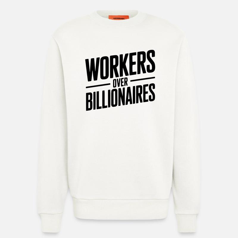 Arbeiter statt Milliardäre - Sweatshirt - made by SPREAD  - OFF WHITE