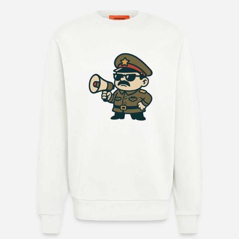 Retro-Sergeant-Megafon - Sweatshirt - made by SPREAD  - OFF WHITE