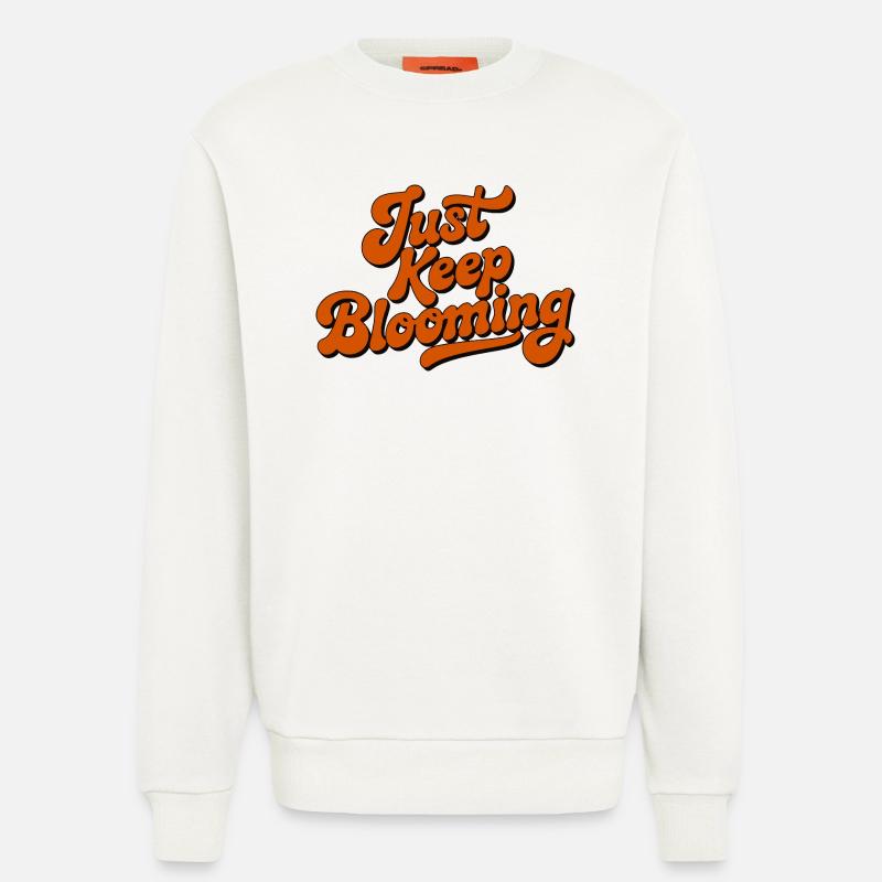 Just Keep Blooming Floral Script - Sweatshirt - made by SPREAD - OFF WHITE