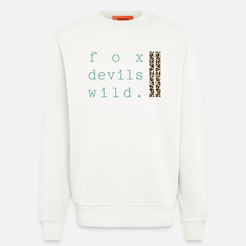 Fox Devil Wild Leopard - Sweatshirt - made by SPREAD  - OFF WHITE