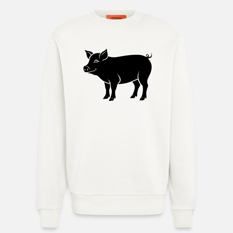 pig - Sweatshirt - made by SPREAD  - OFF WHITE