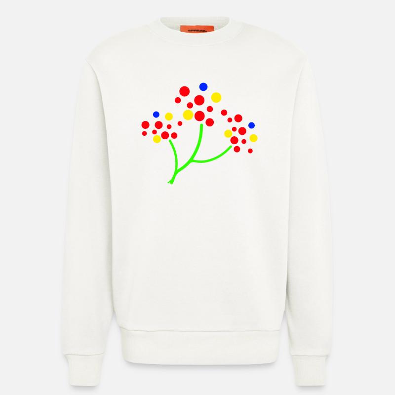 Neon Dot Tree Burst - Sweatshirt - made by SPREAD  - OFF WHITE