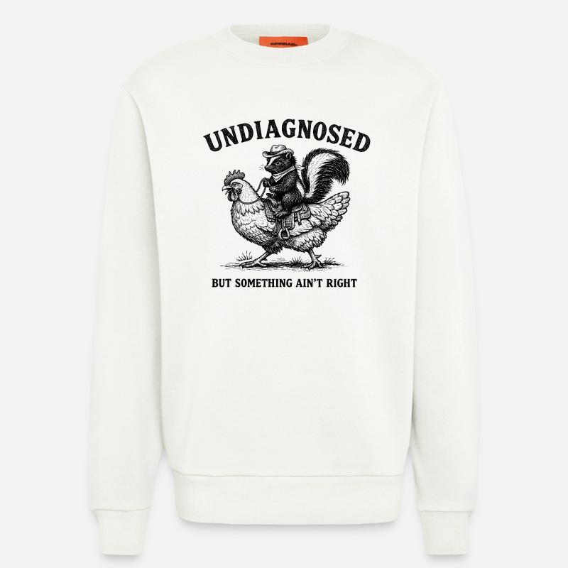 Not diagnosed, but something is wrong - Sweatshirt - made by SPREAD - OFF WHITE