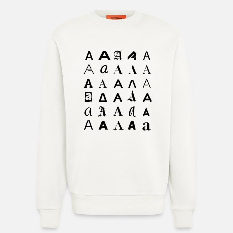 Typografie: Ein Buchstabenvariationsdesign. - Sweatshirt - made by SPREAD  - OFF WHITE