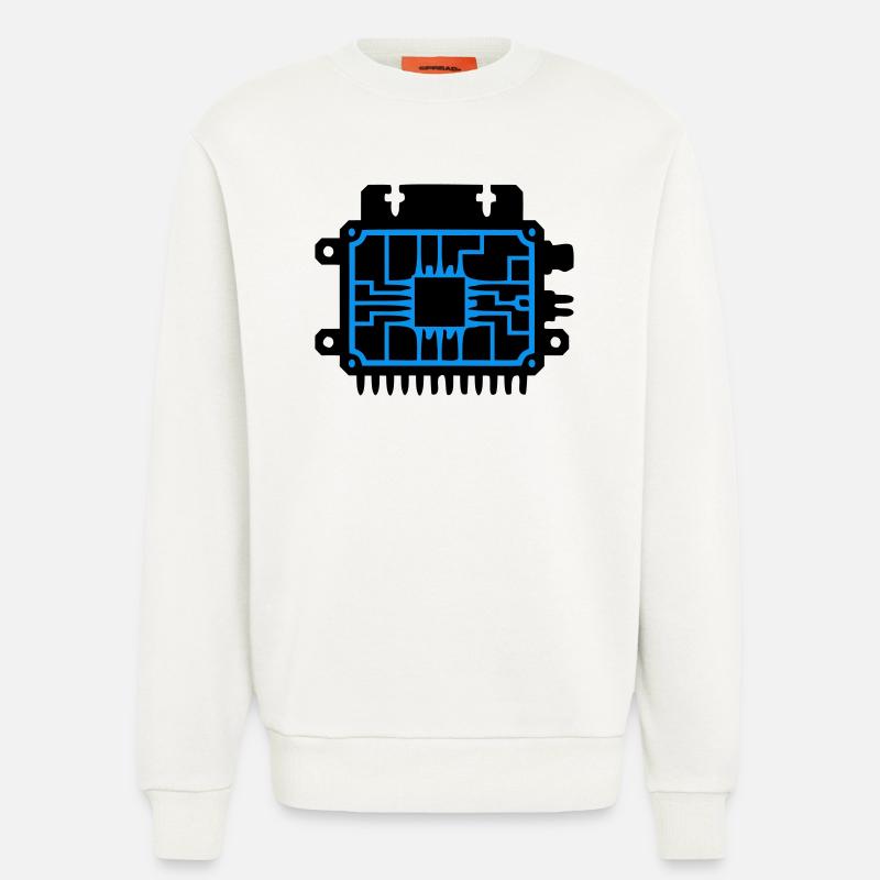 Logo informatique du PCB Microchip - Sweat bio décontracté fabriqué en UE - OFF WHITE