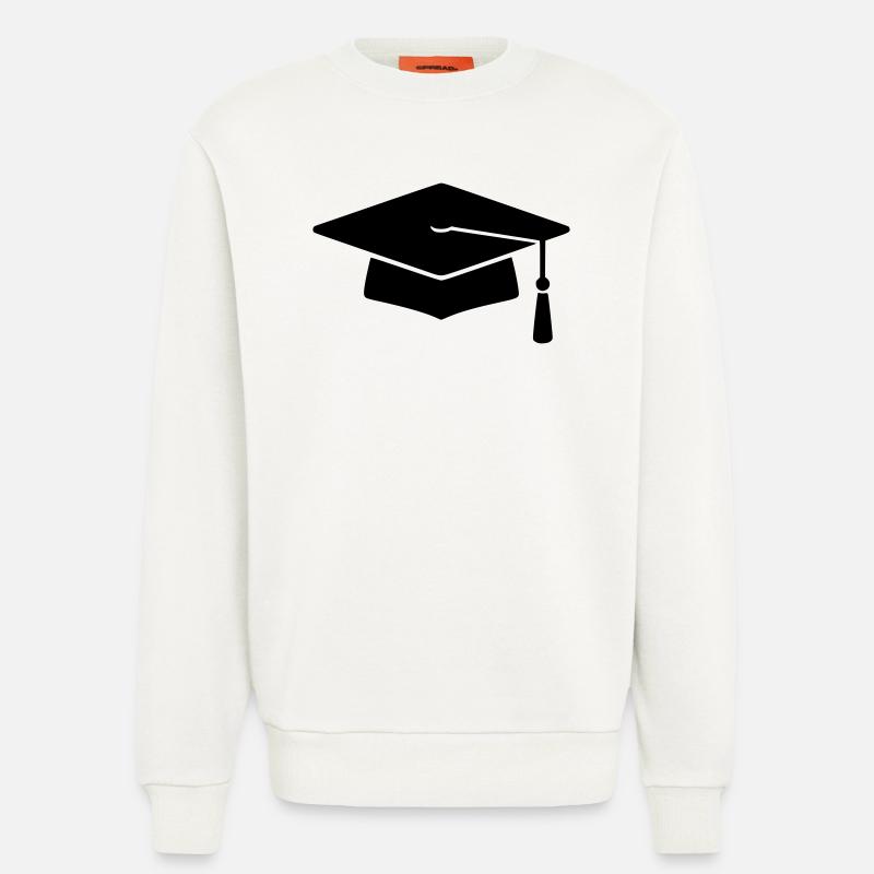 Doktorhut Abschluss Silhouette - Sweatshirt - made by SPREAD  - OFF WHITE