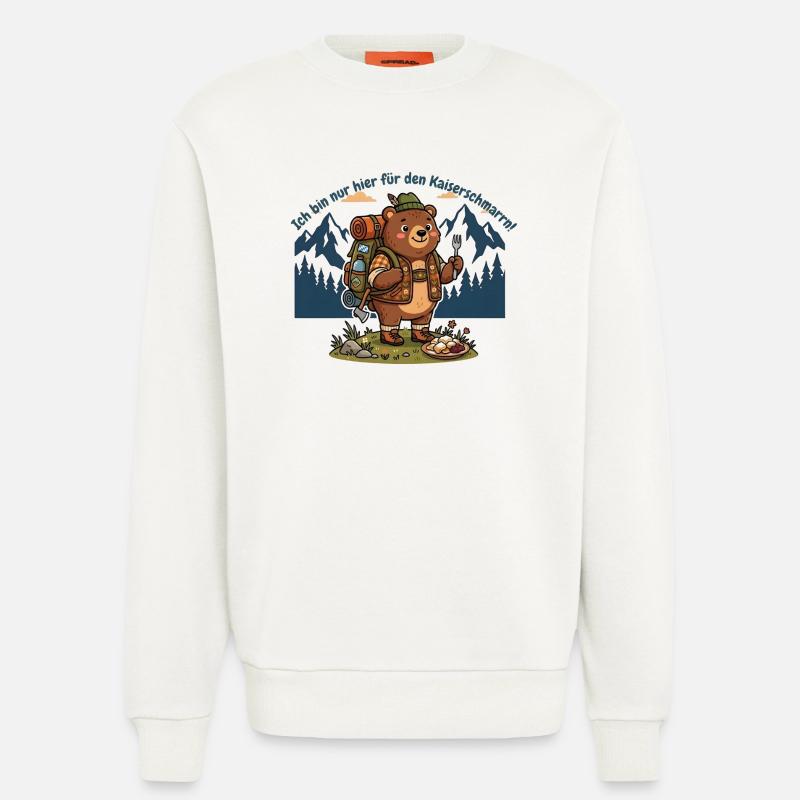 Kaiserschmarrn Wanderbär - Lustiges Wandershirt - Sweatshirt - made by SPREAD  - OFF WHITE