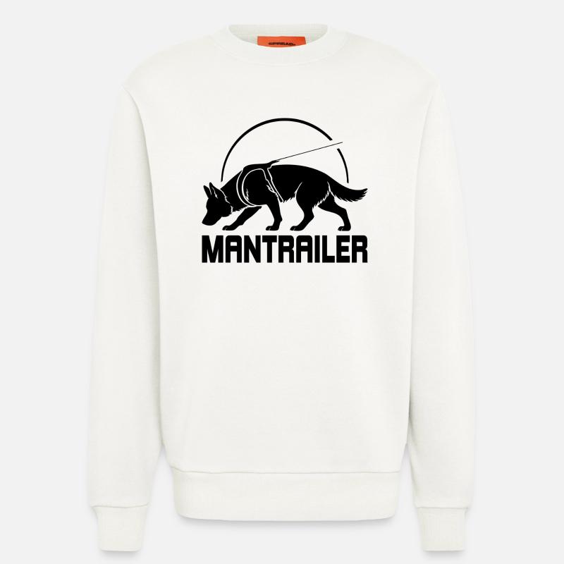 Deutscher Schäferhund MANTRAILER Suchhunde Hunde - Sweatshirt - made by SPREAD - OFF WHITE