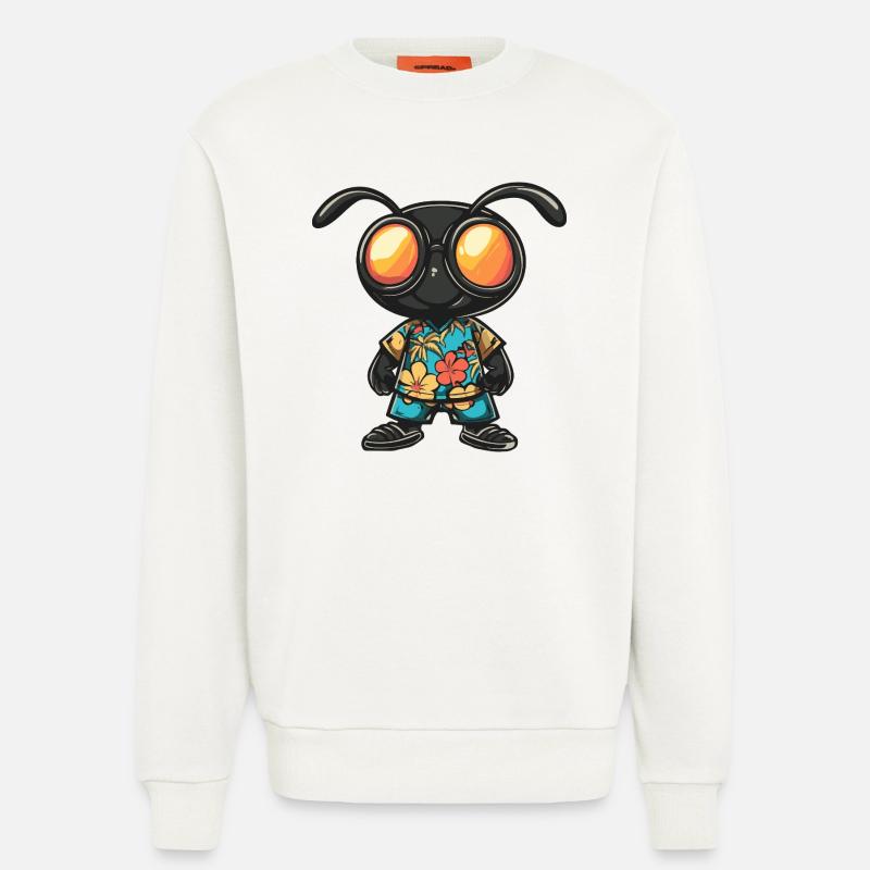 Ameise Comic Urlaub - Sweatshirt - made by SPREAD  - OFF WHITE