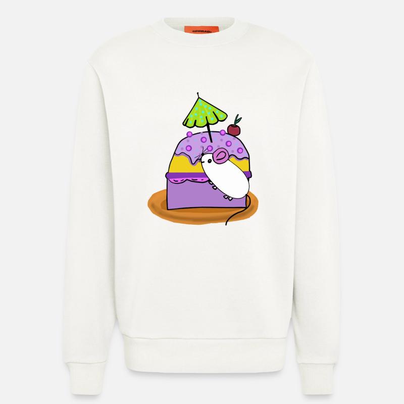 Kuchen Maus Muffin Mäuse - Sweatshirt - made by SPREAD  - OFF WHITE
