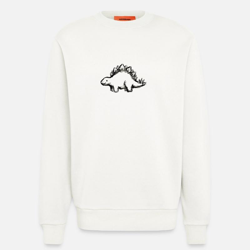 Friendly Stegosaurus - Sweatshirt - made by SPREAD  - OFF WHITE