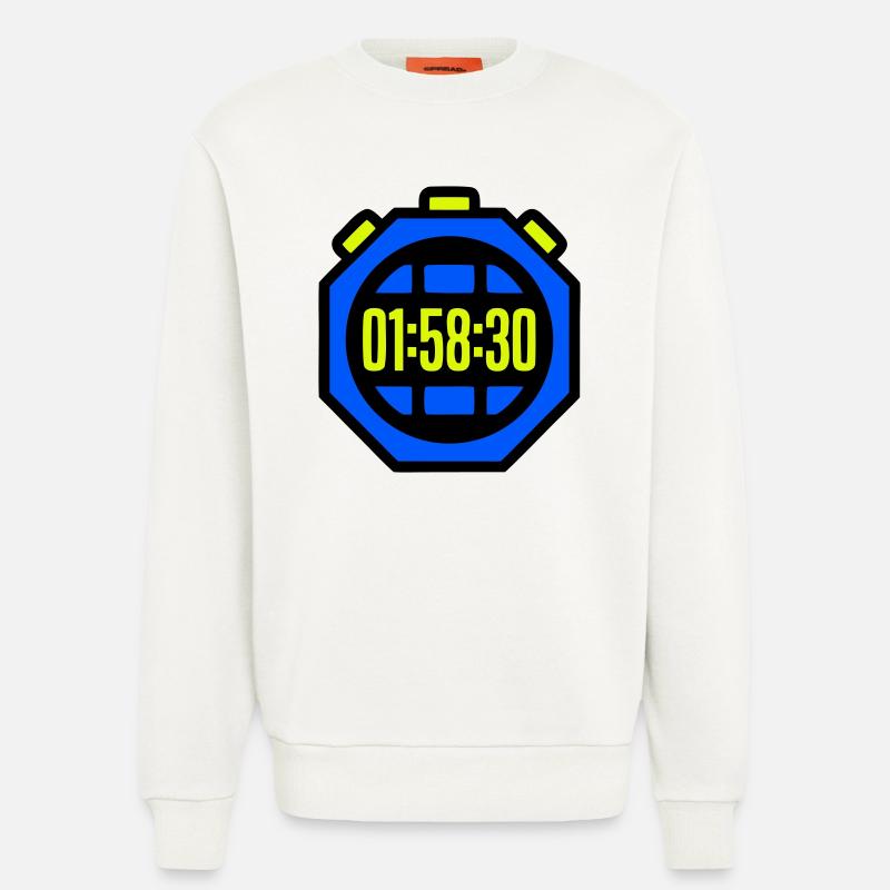 Stopwatch Best Time Half Marathon - Sweatshirt - made by SPREAD  - OFF WHITE