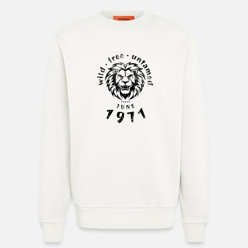 Sauvages, libres et indomptés depuis 06/1971 - Sweat bio décontracté fabriqué en UE - OFF WHITE