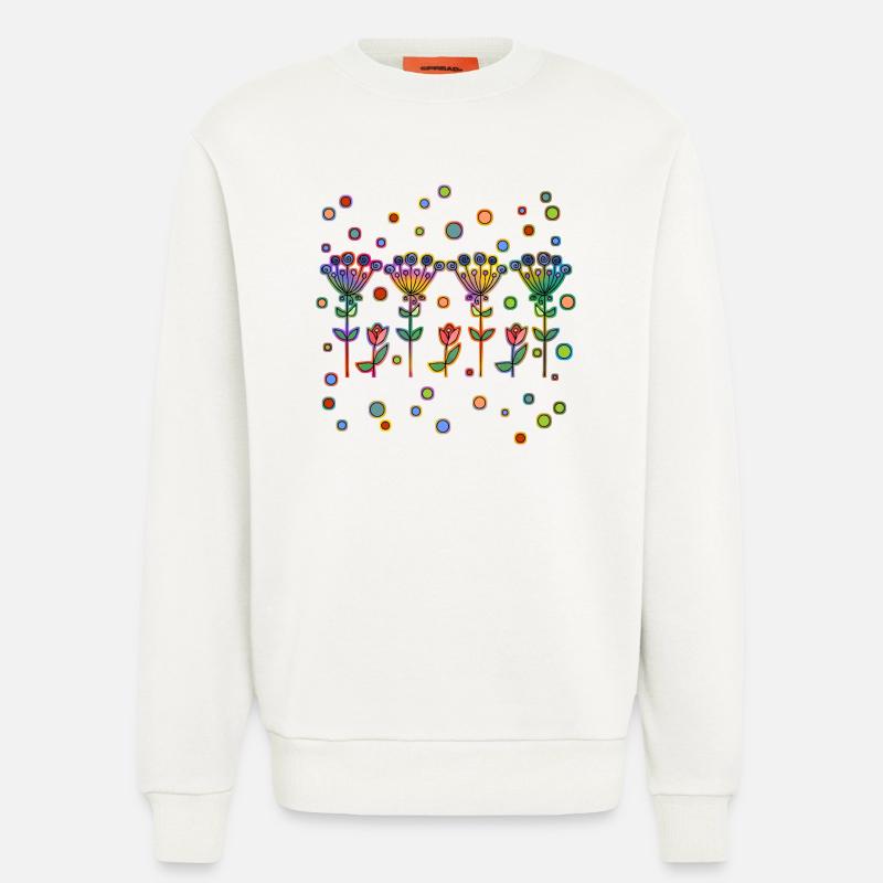 Fleur - Sweat bio décontracté fabriqué en UE - OFF WHITE
