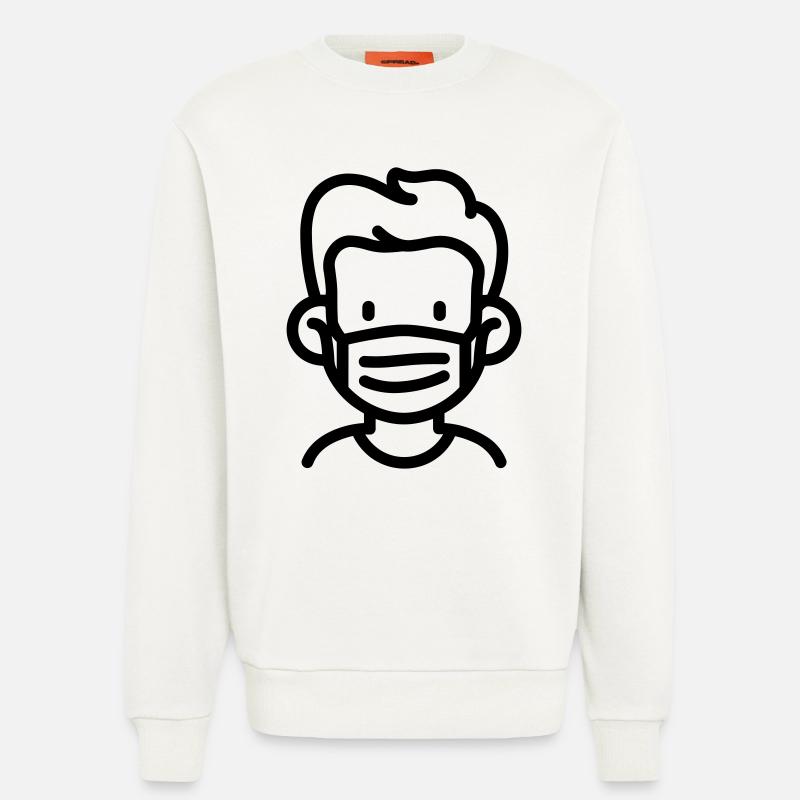 masque - Sweat bio décontracté fabriqué en UE - OFF WHITE