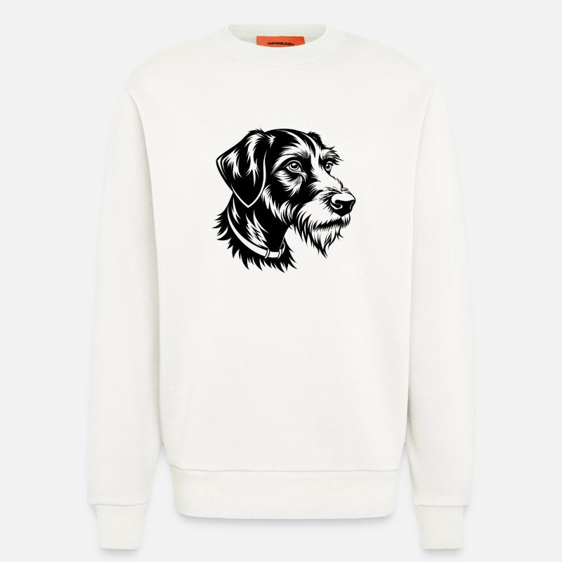 Deutscher Drahthaar-Pointer - Sweatshirt - made by SPREAD  - OFF WHITE