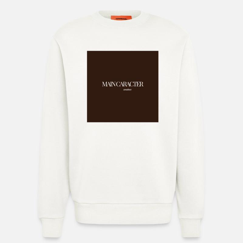 "CARACTER SOMETIMES" Graphic Tee Design - Sweat bio décontracté fabriqué en UE - OFF WHITE