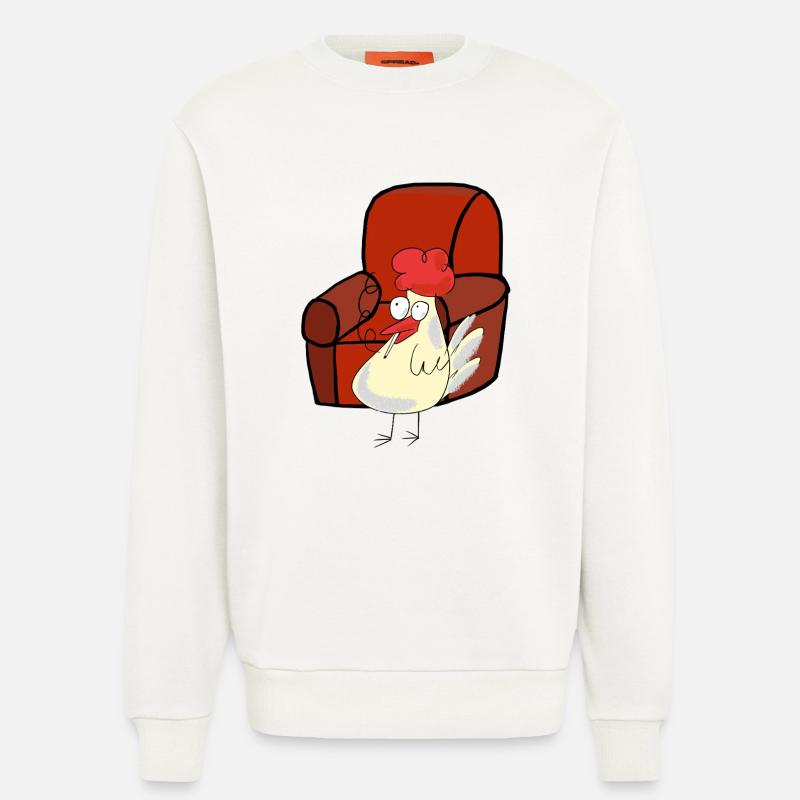 Feierabend Huhn Raucher Zigarette Pause - Sweatshirt - made by SPREAD - OFF WHITE