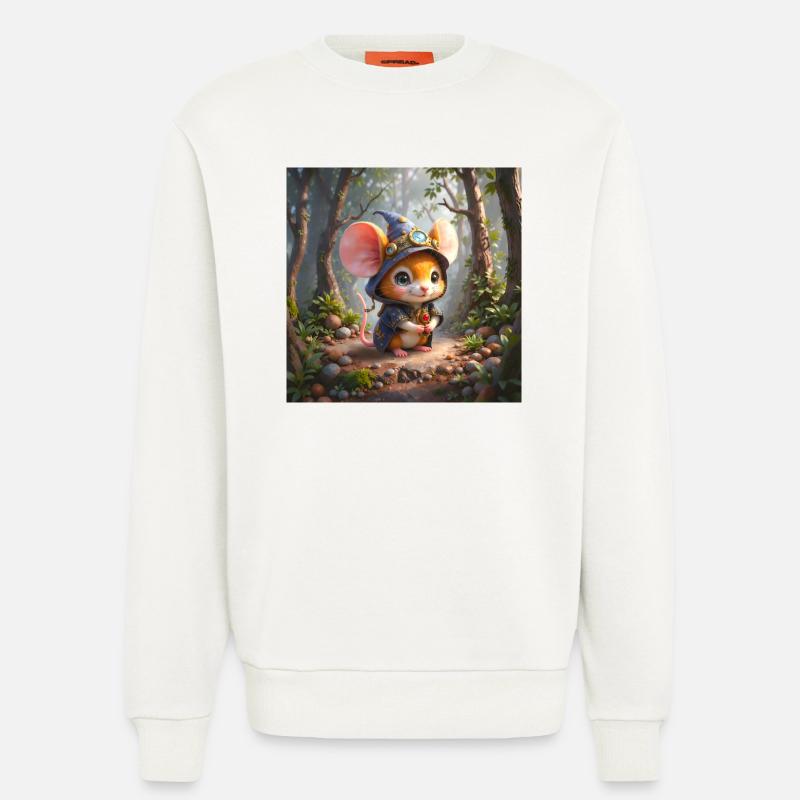 Shining Forest Mage Mouse - Sweatshirt - made by SPREAD  - OFF WHITE