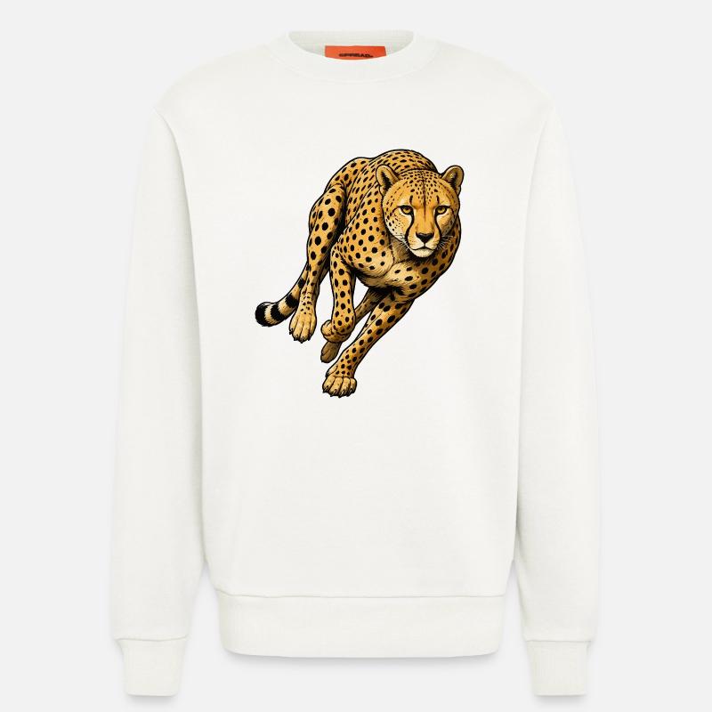 Leopard Print Wild Pattern - Sweatshirt - made by SPREAD  - OFF WHITE