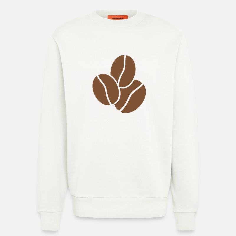 Kaffeebohnen - Sweatshirt - made by SPREAD - OFF WHITE