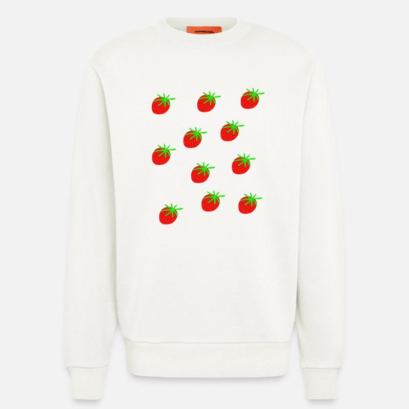 Erdbeeren Erdbeere Erdbeeren Garten - Sweatshirt - made by SPREAD - OFF WHITE
