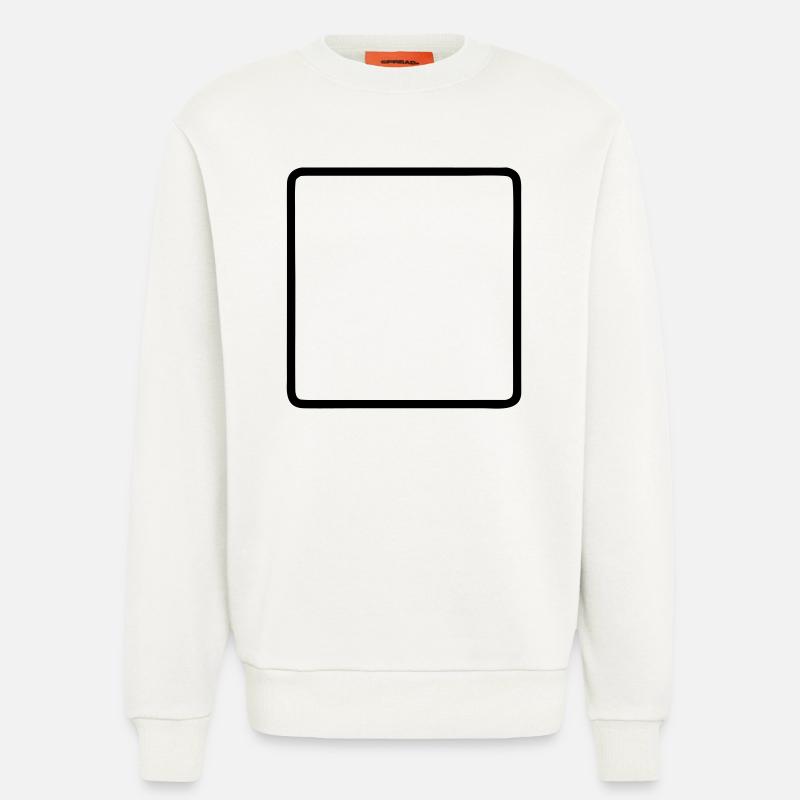 Square Frame Rounded Outline - Sweatshirt - made by SPREAD  - OFF WHITE