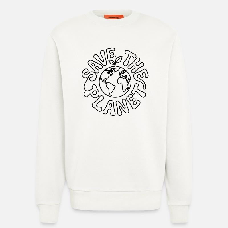 Save the planet - Sweatshirt - made by SPREAD  - OFF WHITE