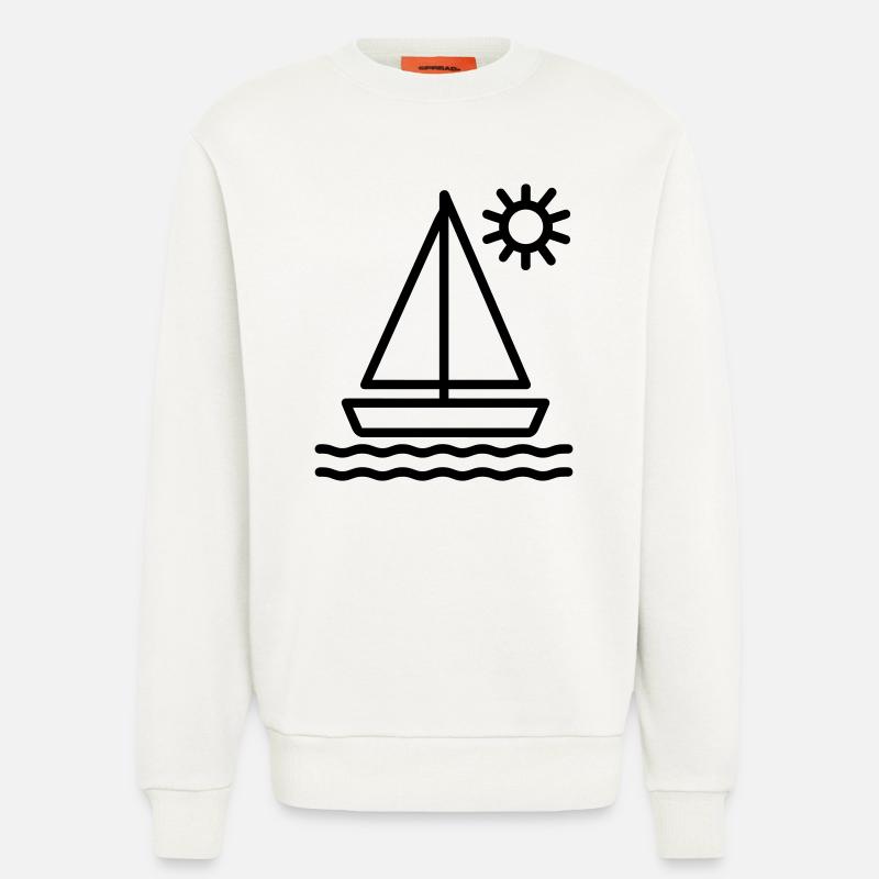 sailing ship - Sweatshirt - made by SPREAD  - OFF WHITE