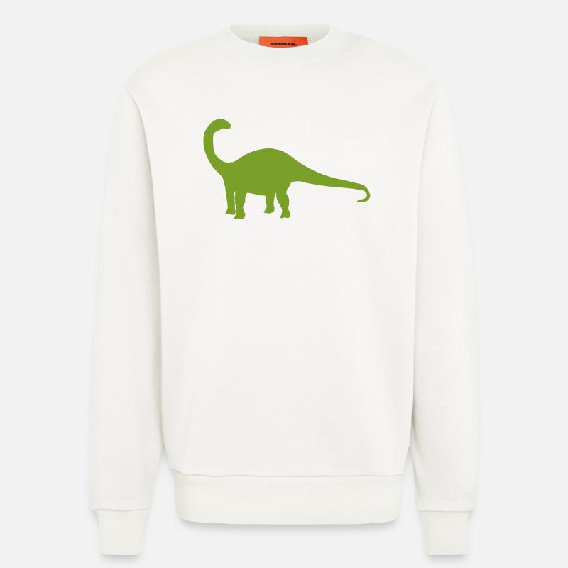 Dinosaur Silhouette Green - Sweatshirt - made by SPREAD  - OFF WHITE