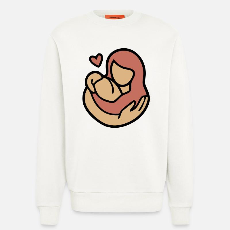 Mutter Kind Umarmung Liebe - Sweatshirt - made by SPREAD  - OFF WHITE