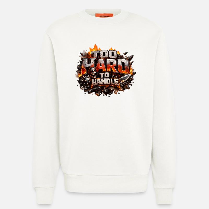 Trop difficile à gérer - Sweat bio décontracté fabriqué en UE - OFF WHITE