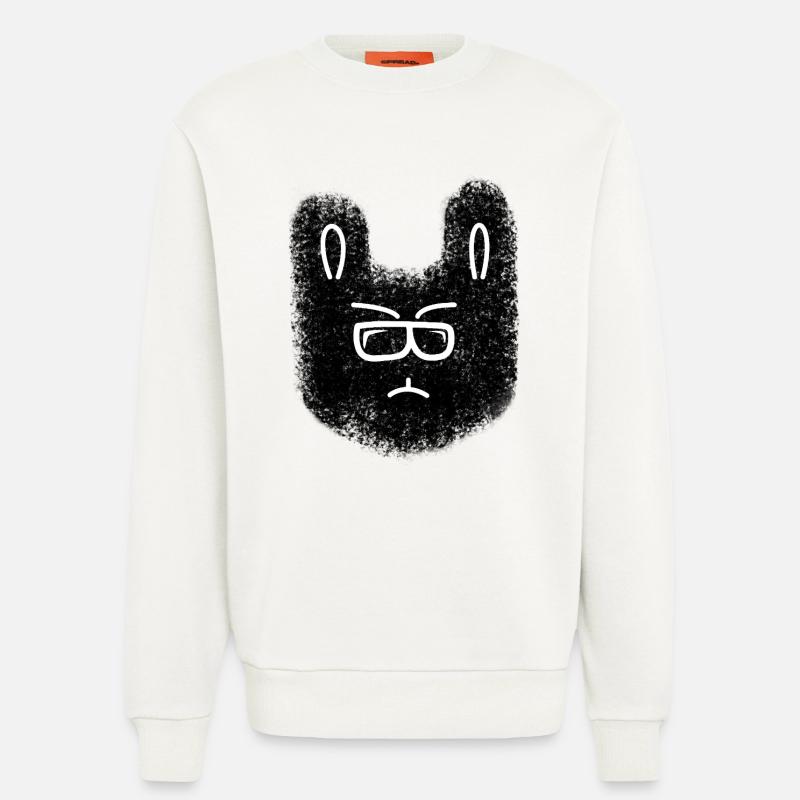 Nerd bunny with glasses - Sweatshirt - made by SPREAD  - OFF WHITE