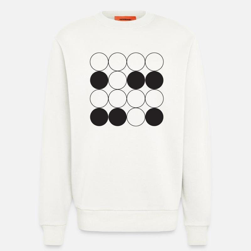 Circle Grid design - Sweatshirt - made by SPREAD  - OFF WHITE