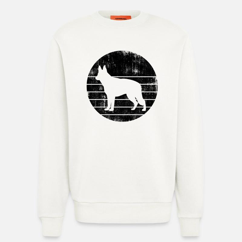 German Shepherd - Sweatshirt - made by SPREAD  - OFF WHITE