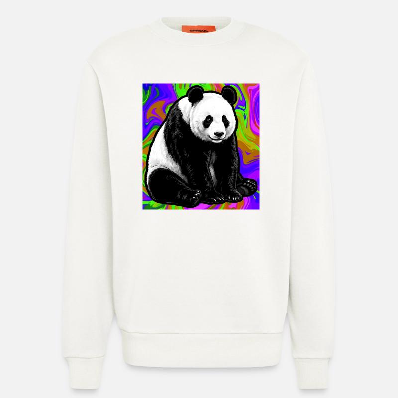 Panda - Sweatshirt - made by SPREAD  - OFF WHITE