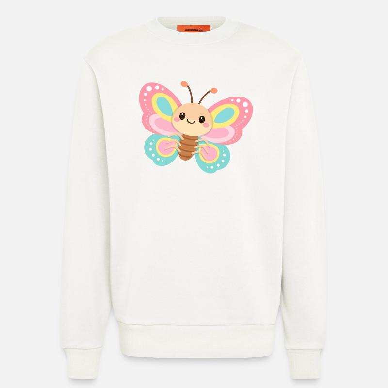 Pastellschmetterling - Sweatshirt - made by SPREAD - OFF WHITE