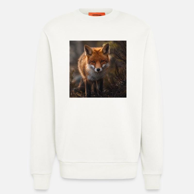 Fuchs in einer Waldlichtung - Sweatshirt - made by SPREAD  - OFF WHITE