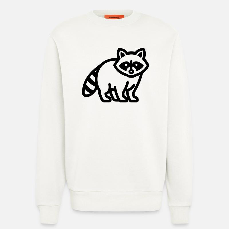 raton laveur - Sweat bio décontracté fabriqué en UE - OFF WHITE