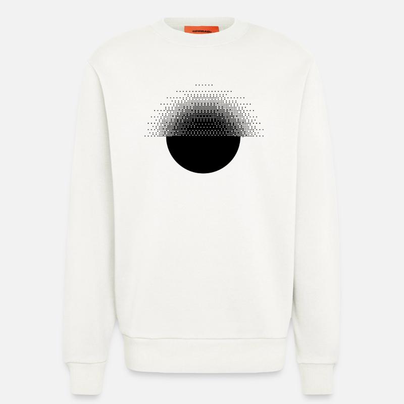 Bitmap-Design von geometrischem und pixeligem Sunburst - Sweatshirt - made by SPREAD  - OFF WHITE