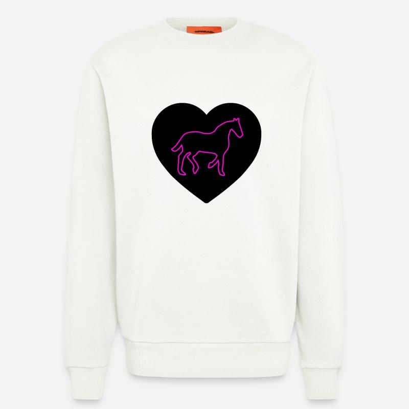 Pferde - Sweatshirt - made by SPREAD  - OFF WHITE